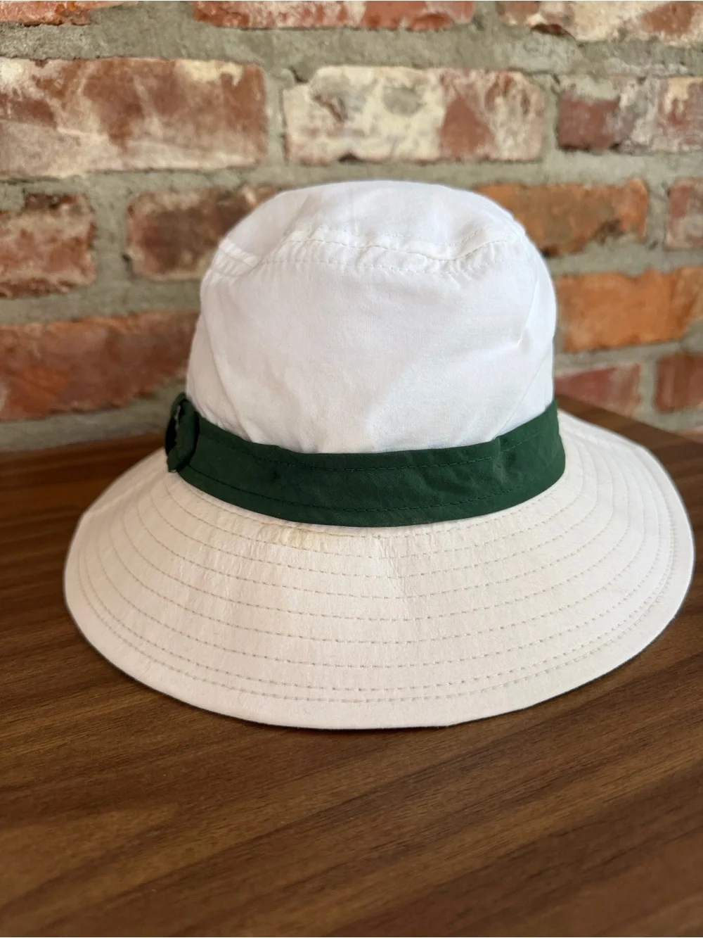 Vintage Titleist Golf Bucket Hat White Green Made USA 90s Large
